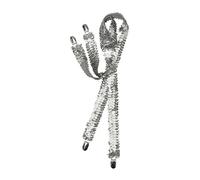 Bristol Novelty Suspenders Braces Tirantes plateados con lentejuelas, sólido, multicolor, Talla única (BA1028)