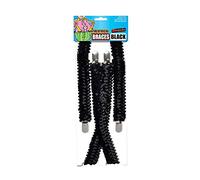 Bristol Novelty Tirantes negros con lentejuelas, sólido, multicolor, Talla única (BA1025)