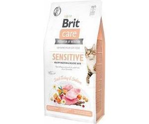 Brit Care Cat Grain-Free Sensitive Digestión Saludable y Sabor Delicado con Pavo y Salmón 400g