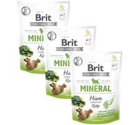 Brit Care Dog Snack Funcional Mineral Jamón Cachorro 3x150g
