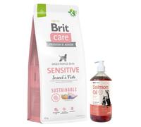 BRIT CARE Insectos y Peces Sensibles Sostenibles 12kg & Aceite de salmón Lab-V 1000 ml
