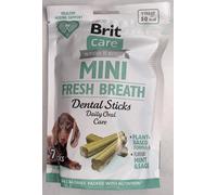 Brit Care Mini Fresh Breath - Palillos dentales para cuidado bucal diario, menta y salvia, fórmula a base de plantas, 7 unidades, 120 g
