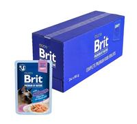 Brit Comida húmeda Premium para Gatos, filetes delicados en Salsa de salmón, Comida para Gatos Rica en proteínas, 24 x 85 g