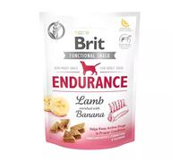 Brit Functional Snack Endurance - Bocadillo semihúmedo para perros con cordero y plátano, L-carnitina y taurina, 2 x 150 g