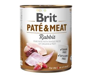 Brit Pate y Carne con Conejo 3x800g + WILD FARM Superfood Chicken (Pollo con calabaza, manzana y hierbas) 3x800g pienso para perros sin cereales