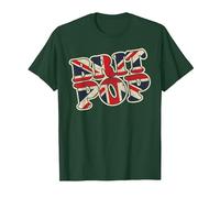 Brit Pop, Escena Musical clásica de la Gran Vendimia de los 90 desgastada Camiseta, Hombre, Verde Bosque, XL