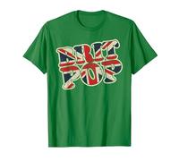 Brit Pop, Escena Musical clásica de la Gran Vendimia de los 90 desgastada Camiseta, Hombre, Verde Kelly, XXL