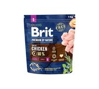 Brit Premium by Nature Adult S - Alimento seco para Razas de Perros pequeños, Ayuda a la digestión, articulaciones y defensas, 1 kg