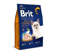 Brit Premium by Nature Indoor - Comida Seca para Gatos domésticos, Sabor a Pollo, 8 kg