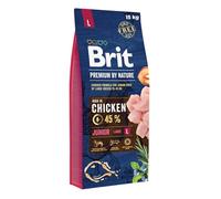 Brit Premium By Nature Junior L con Pollo 15kg + ¡Sorpresa para el Perro GRATIS!