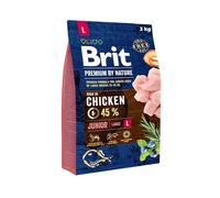 Brit Premium by Nature Junior L/XL - Alimento seco para Cachorros de Razas Grandes, alimento Completo, Ayuda a la digestión, Las articulaciones y el Crecimiento, 3 kg