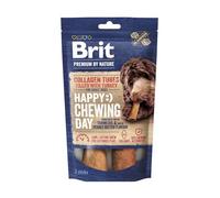 Brit Premium by Nature - Lote de 2 Rollos de colágeno con Relleno de Pavo para Perros y colágeno de bovino y Mantequilla de Cacahuete