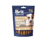 Brit Premium by Nature - Palitos de colágeno para Masticar para Perros, colágeno y Mantequilla de Cacahuete, 7 Unidades