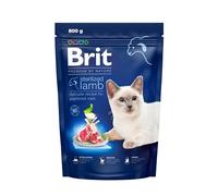 Brit Premium Comida Seca para Gatos esterilizados, Cordero, 800 g | Alimento de cordero para gatos esterilizados: apoya el tracto urinario, equilibrio del pH, digestión, peso, piel y pelaje.