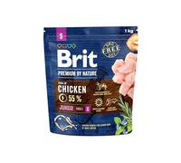 Brit Premium Junior S - Comida Seca para Cachorros de Razas pequeñas, 1 kg | Alimento completo con pollo para cachorros y perros jóvenes de ninguna raza, apoya: crecimiento, desarrollo muscular