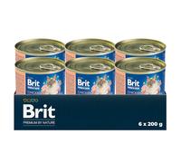 Brit Premium Pâté Comida húmeda para Gatos, Sabor a Pollo y arroz en Salsa, 6 x 200 g