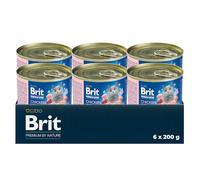 Brit Premium Pâté Comida húmeda para Gatos, Sabor a Pollo y Corazones, 6 x 200 g