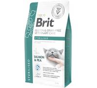 Brit Veterinary Diet Gato Esterilizado Sin Gluten ni Cereales | Salmón y Guisantes | 5 kg
