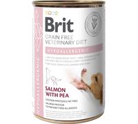 Brit Veterinary Diet - Salmón con guisantes hipoalergénico sin cereales para perros | Húmedo (lata) | 400 g