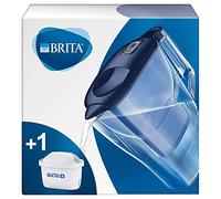 BRITA Aluna Azul- Jarra de Agua Filtrada con 1 Cartucho MAXTRA+, Filtro de Agua Reduce la Cal y el Cloro, Agua filtrada para un Sabor óptimo, 2.4L