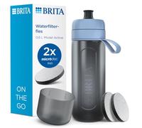 BRITA Botella filtrante Activo Azul Oscuro (0,6 L) reduce Cloro, Partículas finas ≥ 15 µm, Algunos pesticidas, herbicidas y hormonas. Conserva Minerales como Calcio y Magnesio