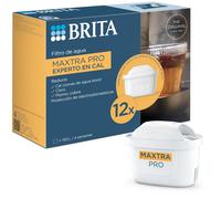 Filtro de agua BRITA MAXTRA PRO Limescale Expert pack semestral de 12 filtros - NUEVA GENERACIÓN FILTROS - Ideal para bebidas calientes y protección contra la cal para cafetera y