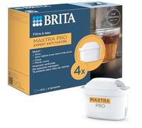 BRITA Cartucho Filtro de agua Grifo MAXTRA PRO Expert Antisarro - Pack de 4 para recarga jarra filtrante fórmula antisarro 50% más potente vs All-in-1, reduce cloro, partículas finas, metales