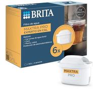 BRITA Cartuchos de filtro de agua MAXTRA PRO Experto en Cal - Pack 6 | Recambio original compatible jarras BRITA - filtración extra de cal y protección de electrodomésticos (pack semestral)