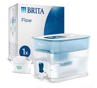 BRITA Depósito filtrante Flow XXL (8,2 l) incl. 1x cartucho MAXTRA PRO All-in-1: Dispensador adaptable al frigorífico para familias y oficinas, que reduce cloro, cal e impurezas.