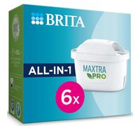 BRITA Cartucho de filtro de agua MAXTRA PRO All-in-1 Ahorro semestral pack 6| Recambio original para las jarras BRITA para agua de sabor puro - filtra micro impurezas como PFAS, cloro, cal y metales