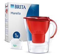 BRITA Jarra de filtro de agua Marella roja (2,4 l) incluye 1 cartucho MAXTRA PRO All-in-1 - Filtro de agua para agua potable reduce la cal, cloro, plomo, cobre y sustancias que alteran el sabor en el