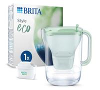BRITA Jarra de filtro de agua Style Eco verde (2,4 l) incluye 1 cartucho MAXTRA PRO All-in-1 - Filtro de agua sostenible en diseño moderno para reducir la cal, cloro, plomo y contaminantes