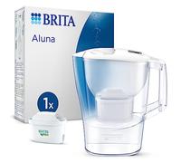 BRITA Jarra con filtro de agua Aluna blanca (2,4 l) incl. 1x cartucho MAXTRA PRO All-in-1:jarra adaptable al frigorífico con LTI digital que reduce cloro, cal e impurezas.