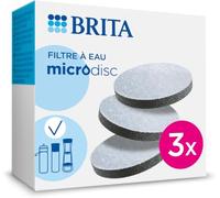 BRITA MicroDisc filtros de recambio para botellas filtro agua, Pack 3 | Recambio original compatible con botellas filtrantes BRITA modelos Active y Vital, reduce PFAS, cloro, microimpurezas y más