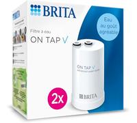 BRITA Pack de 2 filtros de agua on Tap V (= 4 meses de filtración) - para agua filtrada al gusto agradable al instante, directamente desde tu grifo de cocina.