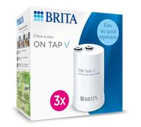 BRITA Pack de 3 filtros de agua on Tap V (= 4 meses de filtración) - para agua filtrada al gusto agradable al instante, directamente desde tu grifo de cocina.