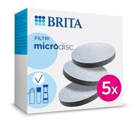 BRITA Pack de 5 filtros Microdisc, para botellas y botellas filtrantes, reduce el cloro, el plomo y otras impurezas para un agua del grifo más pura.