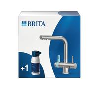 BRITA Sistema de Filtración Integrado de 3 vías | Acero Inoxidable Rectangular | Incluye Filtro BRITA P1000 | Agua filtrada, del grifo y sin instalaciones complicadas
