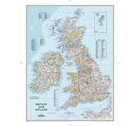 Britain And Ireland Flat Map: Wall Maps Countries & Regions (National Geographic Reference Map)