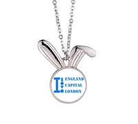 Britain Capital London Art Deco - Collar con colgante de conejo de moda