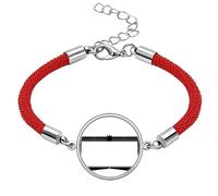Britain London Tower Bridge Outline UK - Pulsera de cuerda roja hecha a mano