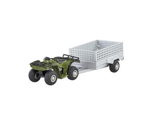 Britains 4WD Buggy Con Trailer Set Cow Alimentador Bale Lifter Tractor 1 :3 2