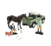 Britains Land Rover Veterinario - Juego de 24 Piezas Que Incluye un Land Rover a Escala 1:32 - Apto para niños de 3 años y más