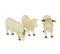 Britains Tomy Figuras de Colección, Juego de 3 Figuras de Animales de plástico para Adultos 43240, 3 Vacas, Modelo a Escala 1/32, réplica Adaptada a niños de 3 años+, Color Blanco
