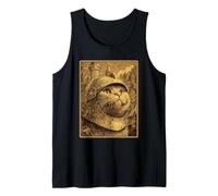 Británico Caballero Pelo Corto Medieval Gato Fantasía Surrealista Felino Camiseta sin Mangas