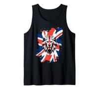 Británico, Día de San Jorge Herencia Inglesa León Tradicional Camiseta sin Mangas