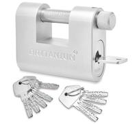 Britanium® BRL85 Candado de Seguridad Blindado de Alta Seguridad. Cerradura para Contenedor. Cilindro de Seguridad Antitaladro y Resistente. Candados para Puertas, Motos, Cobertizos y Garajes