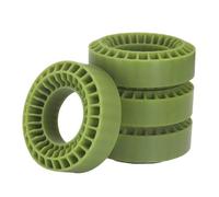 BritBolt 1,0 Pulgadas de neumáticos Inserto de Goma de Espuma 55x20 mm para 1/18 1/24 Car RC RC Compatible con SCX24 Ax24 Enduro24 Piezas de actualización(Army Green)