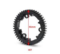 BritBolt 45# Acero M1 Metal Spur Gear 46T 50T 51T 52T 54T Compatible con 1/10 2.0 VXL 1/5 6S 8S Modelos y 1/10 Maxx 4S 1/7 XO-1 Vehículos(46T)