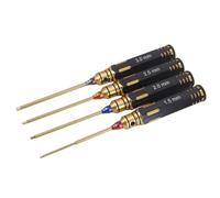 BritBolt 4pcs Recubrimiento de Titanio Hexagon Destornillador 1 5 mm 2 mm 2 5 mm 3 mm para el Modelo de Bote de automóvil RC Compatible con Varios Modelos RC(1 Set)